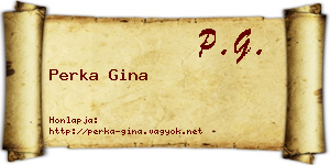 Perka Gina névjegykártya